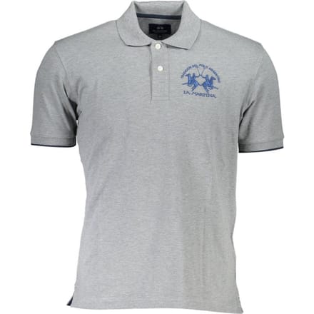 La Martina Grigio Katoenen Heren Polo