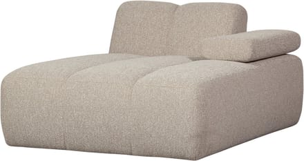 WOOOD Mojo Chaise Longue Elementenbank Rechts - Bouclé - Beige