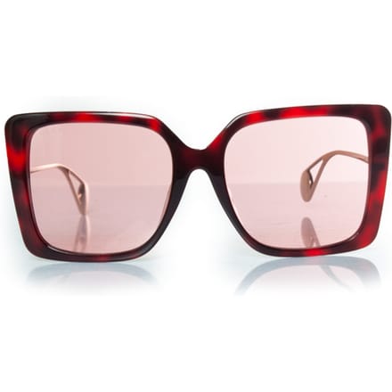 Gucci, roze oversized Havana zonnebril