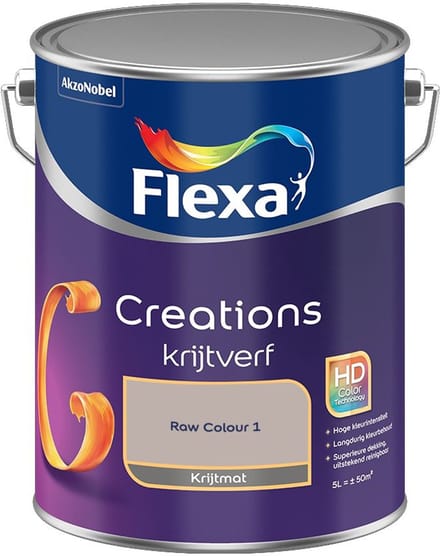 Flexa - Creations Muurverf Krijt - Raw Colour 1 - Mengverf - 5 L