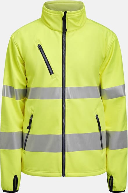 Jobman 1202 Hi-Vis Softshell Jacket 65120255 - Geel - M