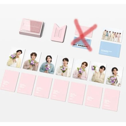 Voordeel van fotokaarten voor BTS Army-lidmaatschap white