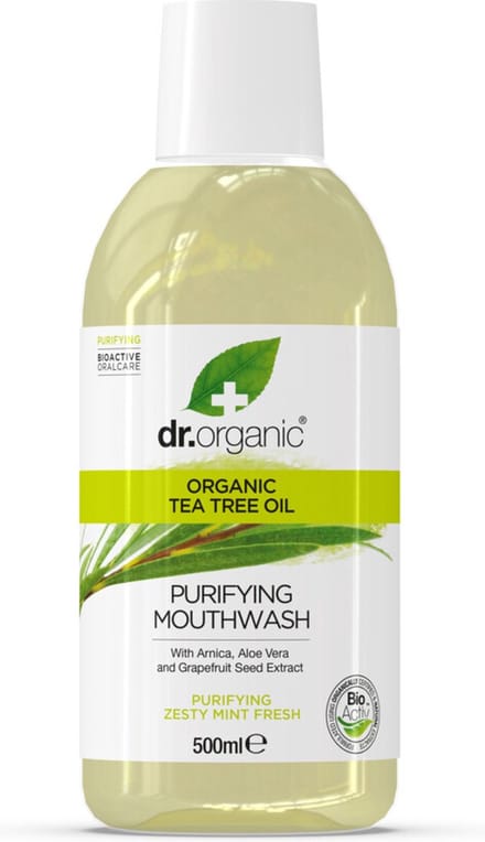 Dr Organic Tea Tree Mondwater (6x 500ml)