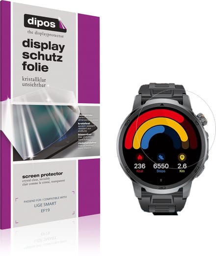 dipos – 6x Beschermfolie geschikt voor LIGE SMART EF19 | Krasbestendige & heldere Screenprotector Ultra-Thin
