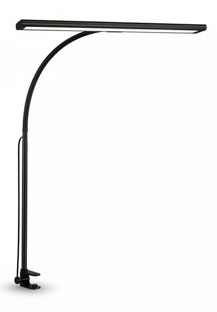 KAD® Bureaulamp LED - LED Bureaulamp met Klem - Dimbaar - Flexibele Studielamp voor Bureau & Bed - Zwart - 5cm x 40cm x 70cm