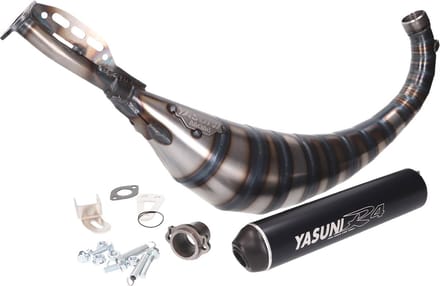 Uitlaat Yasuni R4 Max Bigbore zwart Derbi 50cc 2 Takt