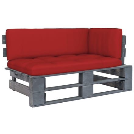 vidaXL - Tuinhoekbank - pallet - geïmpregneerd - grenenhout - grijs