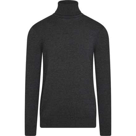Cappuccino Italia - Heren Sweaters Coltrui Charcoal - Grijs - Maat XXL