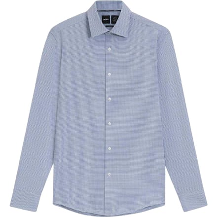 Boss Heren Hank Kent Kraag Shirt (Blauw)
