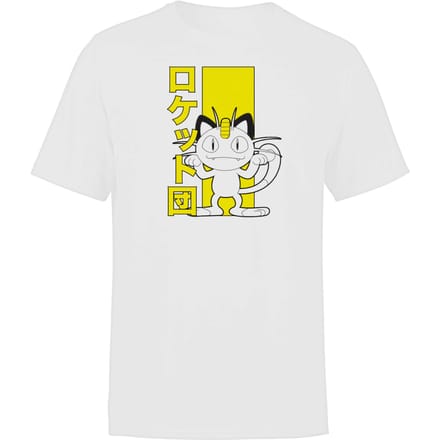 Akedo X Pokémon Team Rocket Meowth Heren-T-shirt - Wit - M
