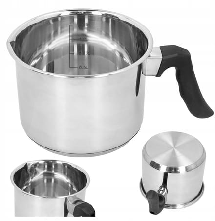 1,5L RVS Melkpan met Handvat - Inductie Geschikt