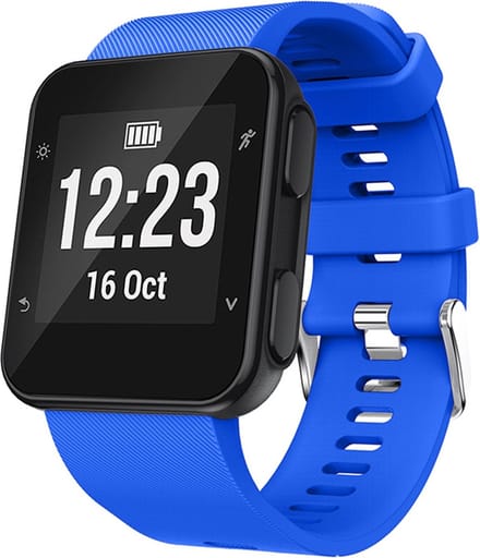 By Qubix - Siliconen bandje - Blauw - Geschikt voor Garmin Forerunner 35 / 30