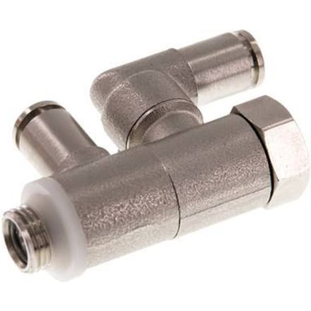 4mm & G1/8'' Indirect Gestuurde Vernikkeld Messing Terugslagklep Buitendraad Insteekkoppeling 0.5-10 bar