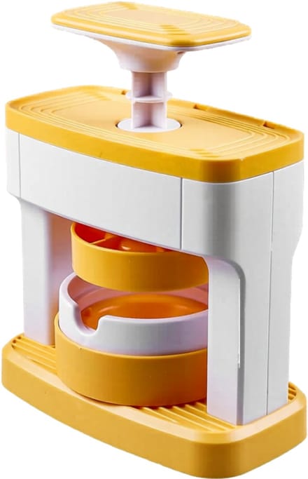 KAD® Button Maker - Button Maker Machine – Inclusief 96 Onderdelen – 55mm Pin Maker – DIY Knopen Maken voor Feestjes & Creatieve Projecten - Geel/Wit - 15cm x 7cm x 12cm