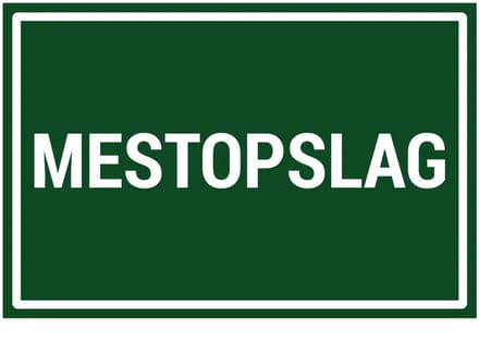 Mestopslag sticker | 30 x 20 cm