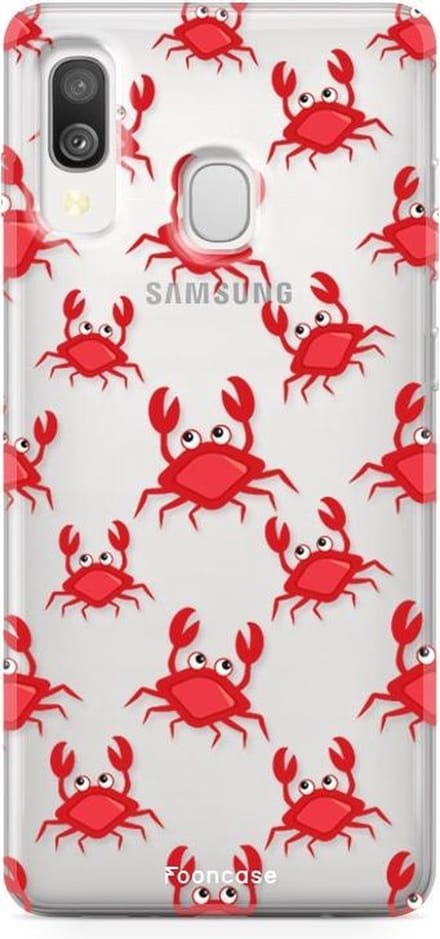 Fooncase Hoesje Geschikt voor Samsung Galaxy A40 - Shockproof Case - Back Cover / Soft Case - Crabs / Krabbetjes / Krabben