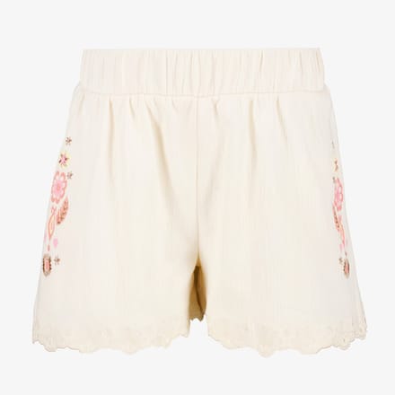 TwoDay meisjes short met borduursels wit - Maat 92