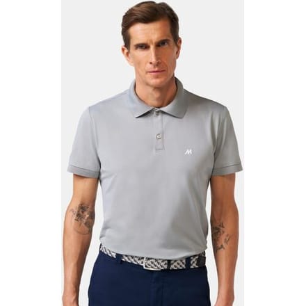 Meyer Polo Scottie High Performance Piqué Structure 4-Way Stretch Grijs / male