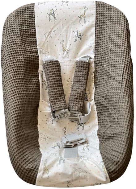 Stokke newborn hoes legergroen zebra giraffe olifant