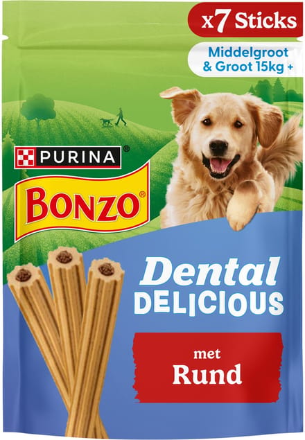 Bonzo Dental Delicious - Medium - Rund - 3 x 200 gr