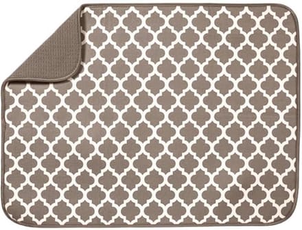 Afwasmatten Taupe Trellis voor Efficiënt Drogen van Keukengerei