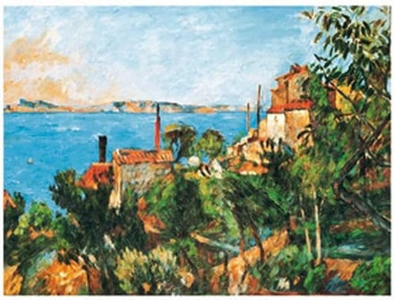 Kunstdruk Paul Cézanne - La Mer a l'Estaque 30x30cm