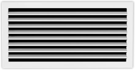 Ventilatierooster - Luchtuitlaat - Ventilatie - Horizontaal 45° - 250 x 100 mm - Wit