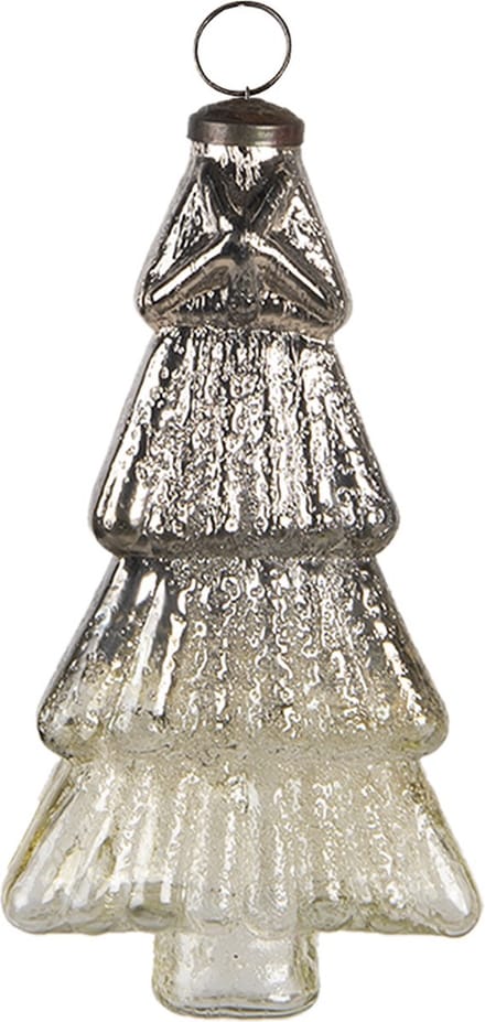 Clayre & Eef Kerstbal XL 11x4x20 cm Goudkleurig Glas Kerstboomversiering