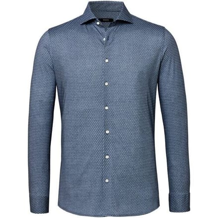 Desoto Luxury Overhemd Allover Multi Dot Pattern Grijs-Wit / male
