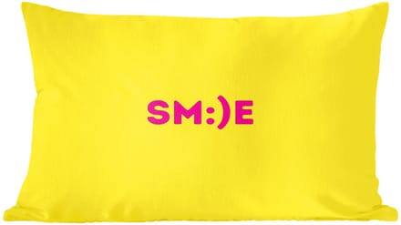 Sierkussens - Kussentjes Woonkamer - 50x30 cm - Smile - Roze - Geel