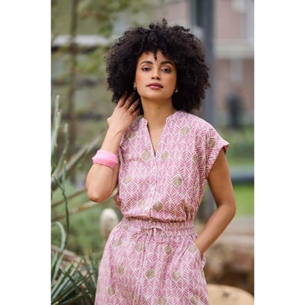 DIDI Dames Blouse Laurie Pink Brisa print maat 34