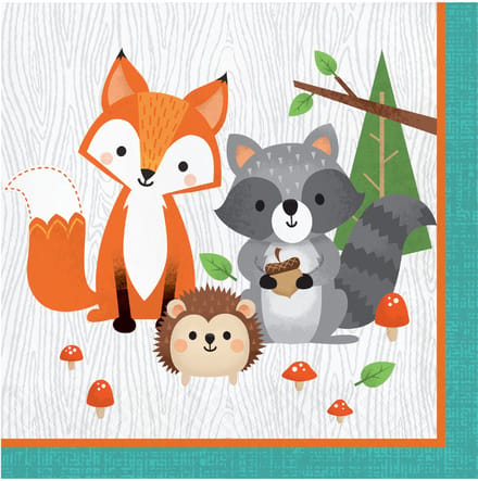 Witbaard Servetten Wild One 33 Cm Papier Groen/wit 16 Stuks