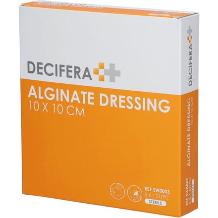 Decifera Alginate Dressing 10 x cm SW0003 5 Pleister