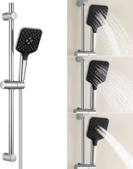 Lonheo max Doucheset met Handdouche - Handdouche met 3 stralen - Glijstang 70 cm - Doucheslang 150 cm