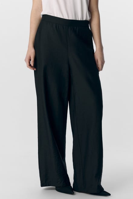 Object Objyui Hw Wide Pants 137 Broeken Dames - Zwart - Maat 34