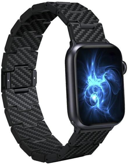 Pitaka Carbon Fiber Retro Banden Voor Apple Watch 1 2 3 4 5 6 7 8 9 10 Se