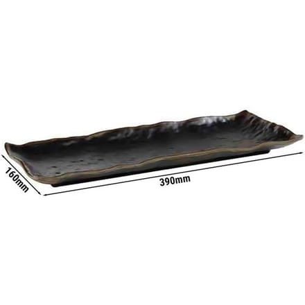 GGM Gastro (6 Stück) Tablett - MARONE - Melamin - 390x160mm - Höhe: 30mm