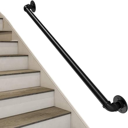 Trapleuning - Veiligheidshandgreep - Veilig Traplopen - Stevig Smeedijzer - 120 cm - Zwart