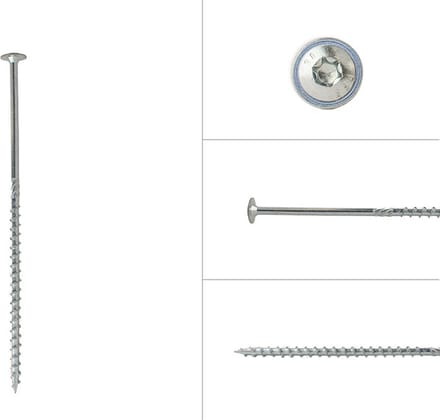 Wovar Tellerkopschroeven Verzinkt 6.0 x 180 mm Torx 30 | Doos 50 Stuks