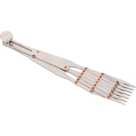 Règle de mesure de distance égale Règle équidistante en acier inoxydable Diviseur d'espace égal Ceinture en cuir 7 7 Teeth with Lock Function