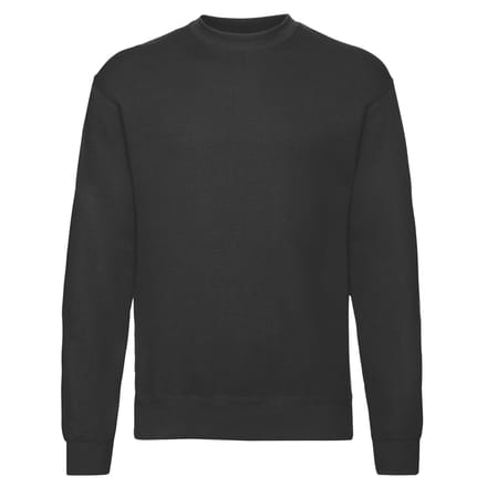 Fruit of the Loom Heren Klassiek Ingelegd Sweatshirt (Zwart)