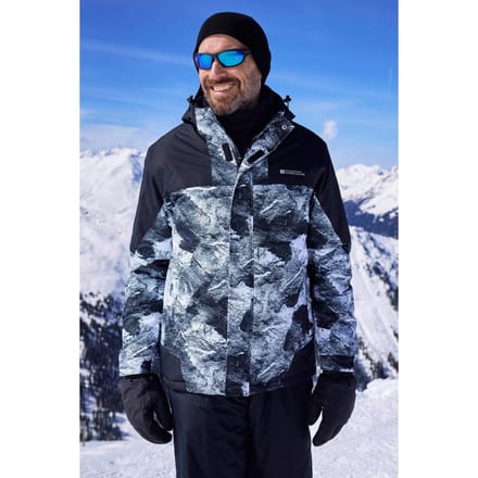 Mountain Warehouse Heren Shadow II Printed Ski Jacket (Wit)