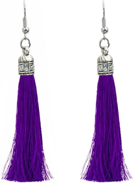 Fako Bijoux® - Oorbellen - Kwast Romania - Paars