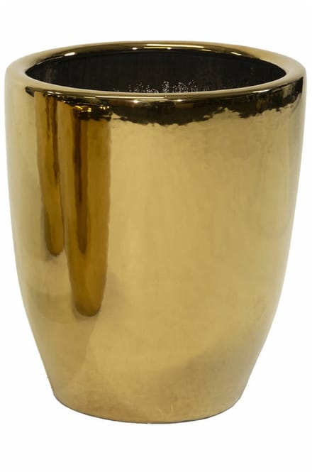 Mega Collections Bloempot Emperor High - rond - goud - D33 x H38 cm - glans