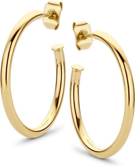 CO88 Collection Elemental 8CE-70060 Stalen Oorringen - Rond 25 mm - Goudkleurig