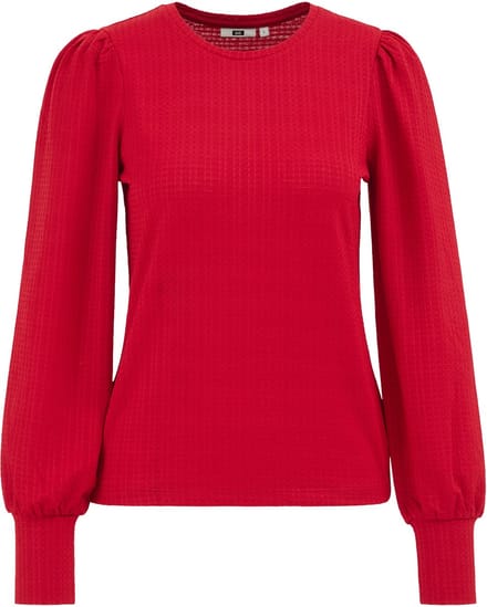 WE Fashion Dames jersey top met structuur