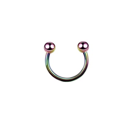 Cabantis Piercing met balletjes - Piercing - Neusring - Lipring - Sieraden - Regenboog