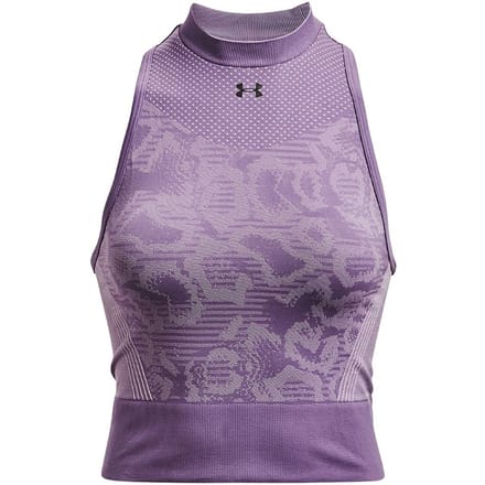 Under Armour Rush Dames Paars Naadloos Gewaad Top