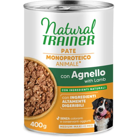 12x400g met Lam & Volkoren Sensitive Trainer Natuurlijk Umido Cani