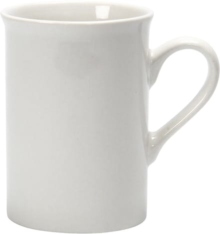 Mokken, H: 10 cm, d 7,4 cm, wit, 2 stuk/ 1 doos